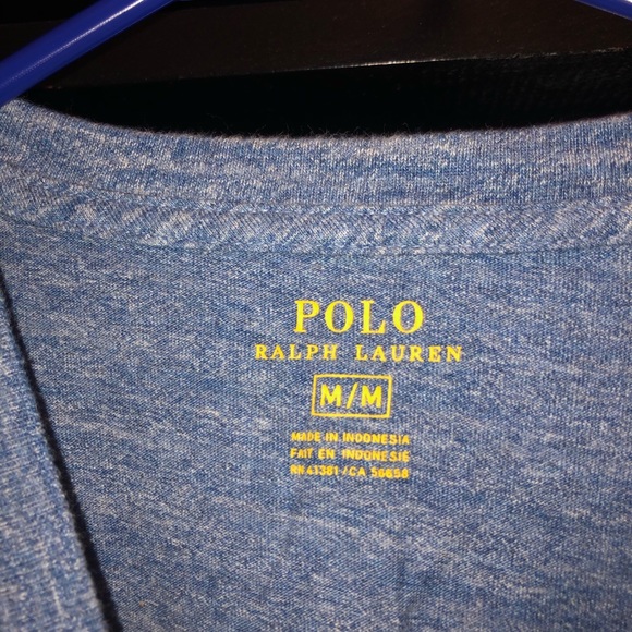 Soft blue mens short sleeve Polo - Picture 4 of 4